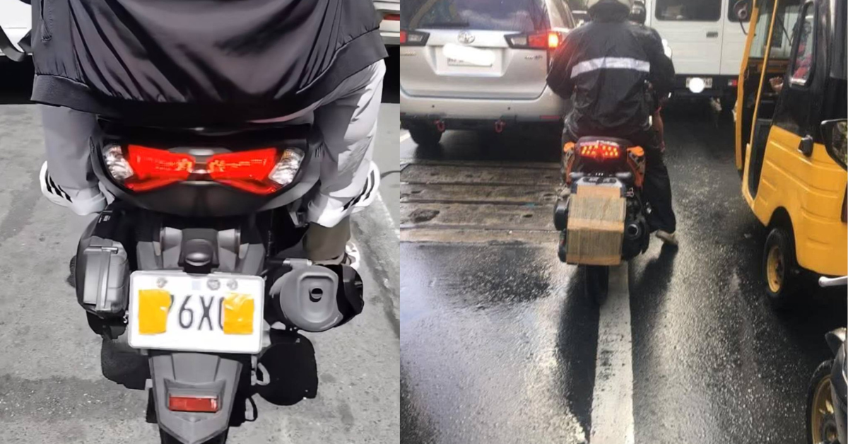 Tiklop! Rider na nagtape ng plaka para iwas huli, sinuspinde ng LTO