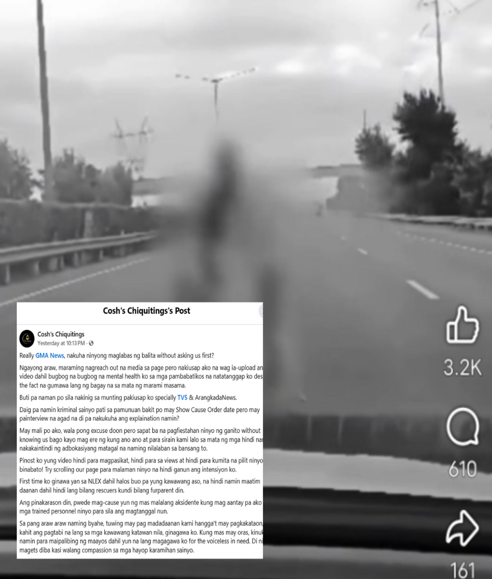 After the NLEX incident, the animal rescuer speaks out — Where should the line be drawn?