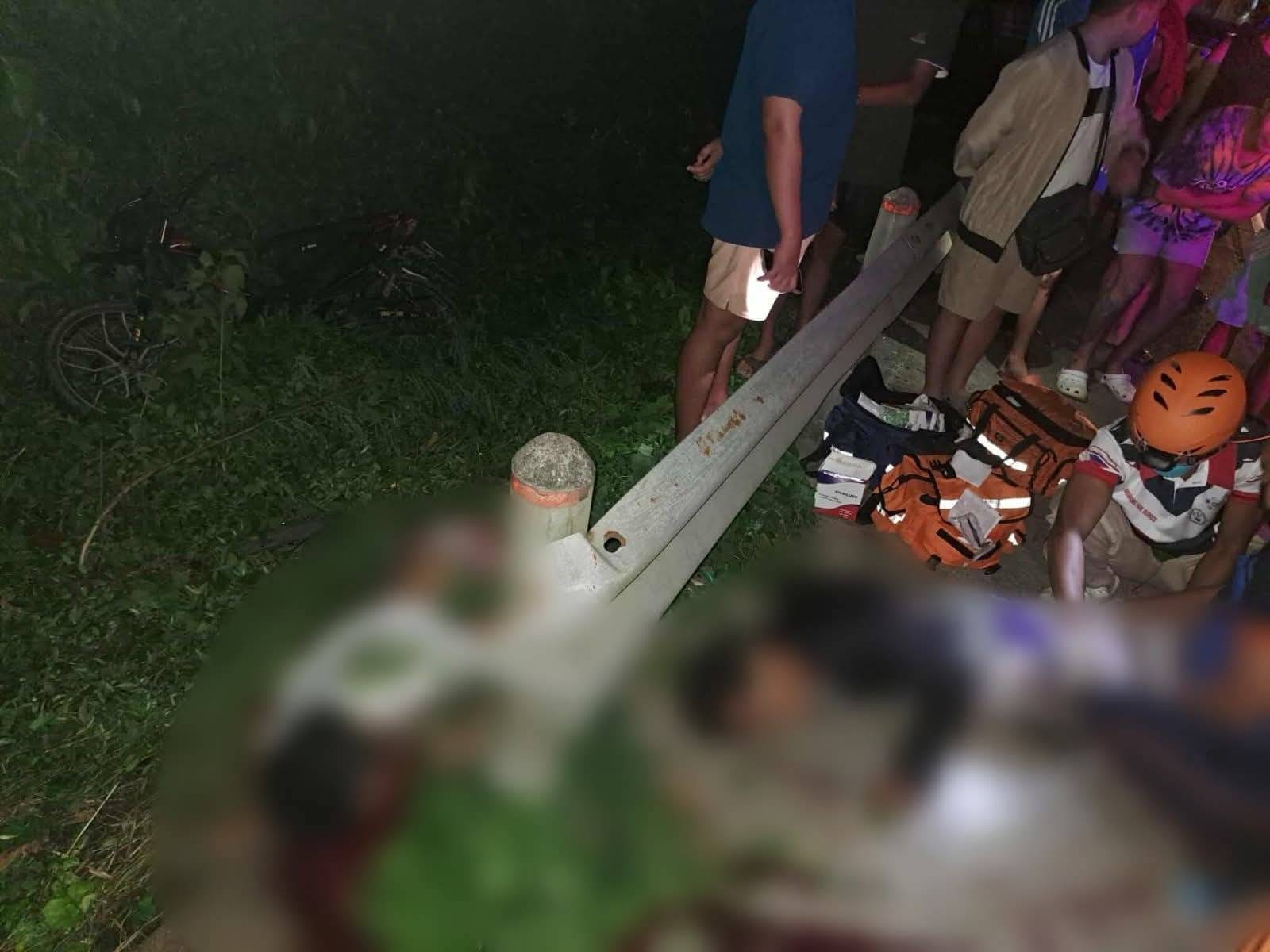 2 patay, 1 sugatan matapos sumalpok ang motorsiklo sa isang metal barrier sa Padre Burgos, Quezon