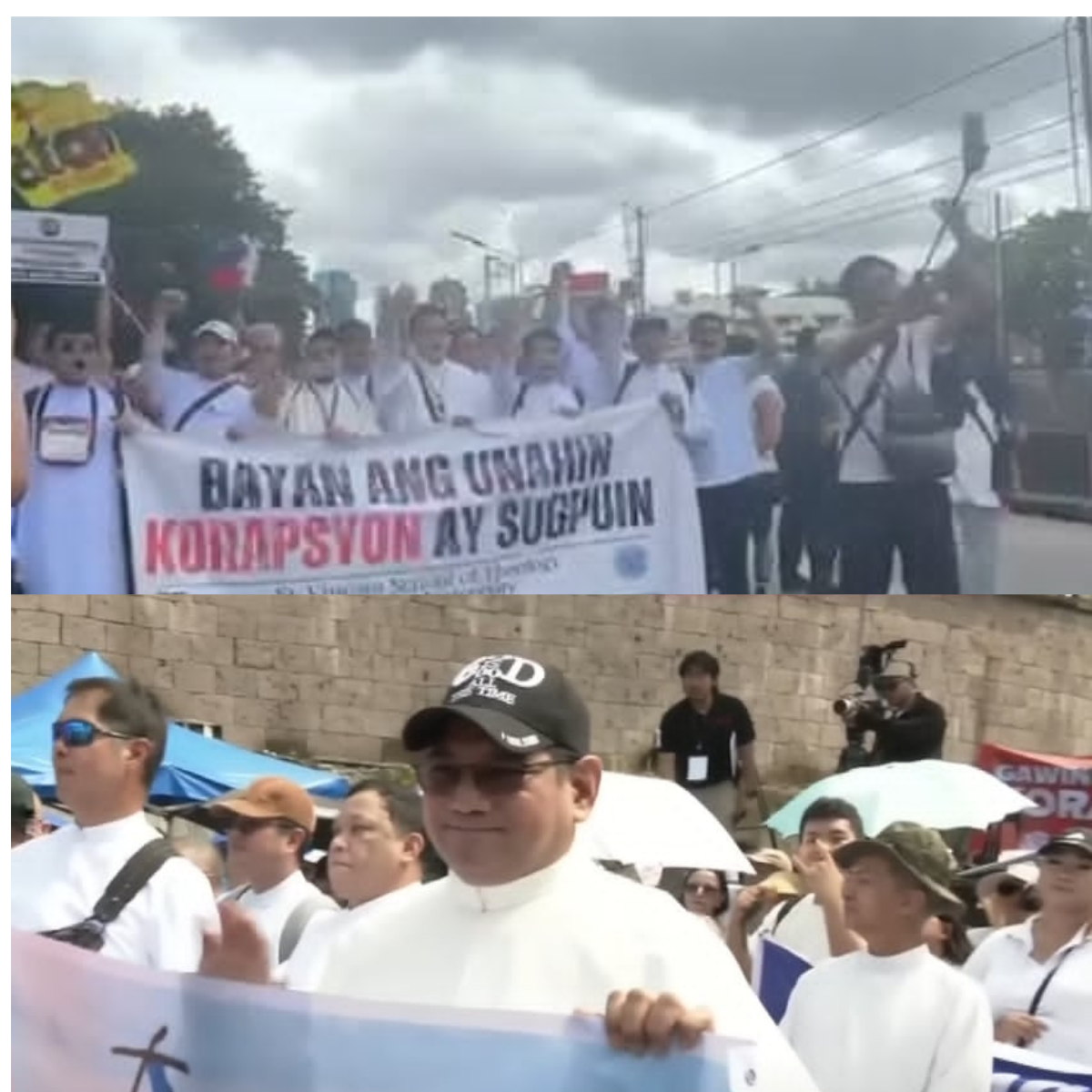 Mga pari, madre, at estudyante nakiisa sa EDSA protest kontra korapsyon