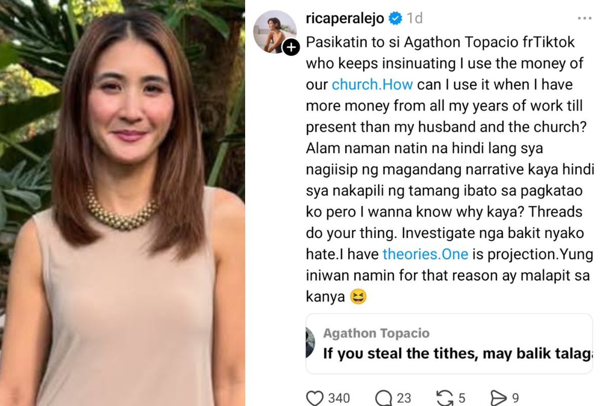 Rica Peralejo, mariing itinanggi ang paratang ng pagnanakaw ng ikapu