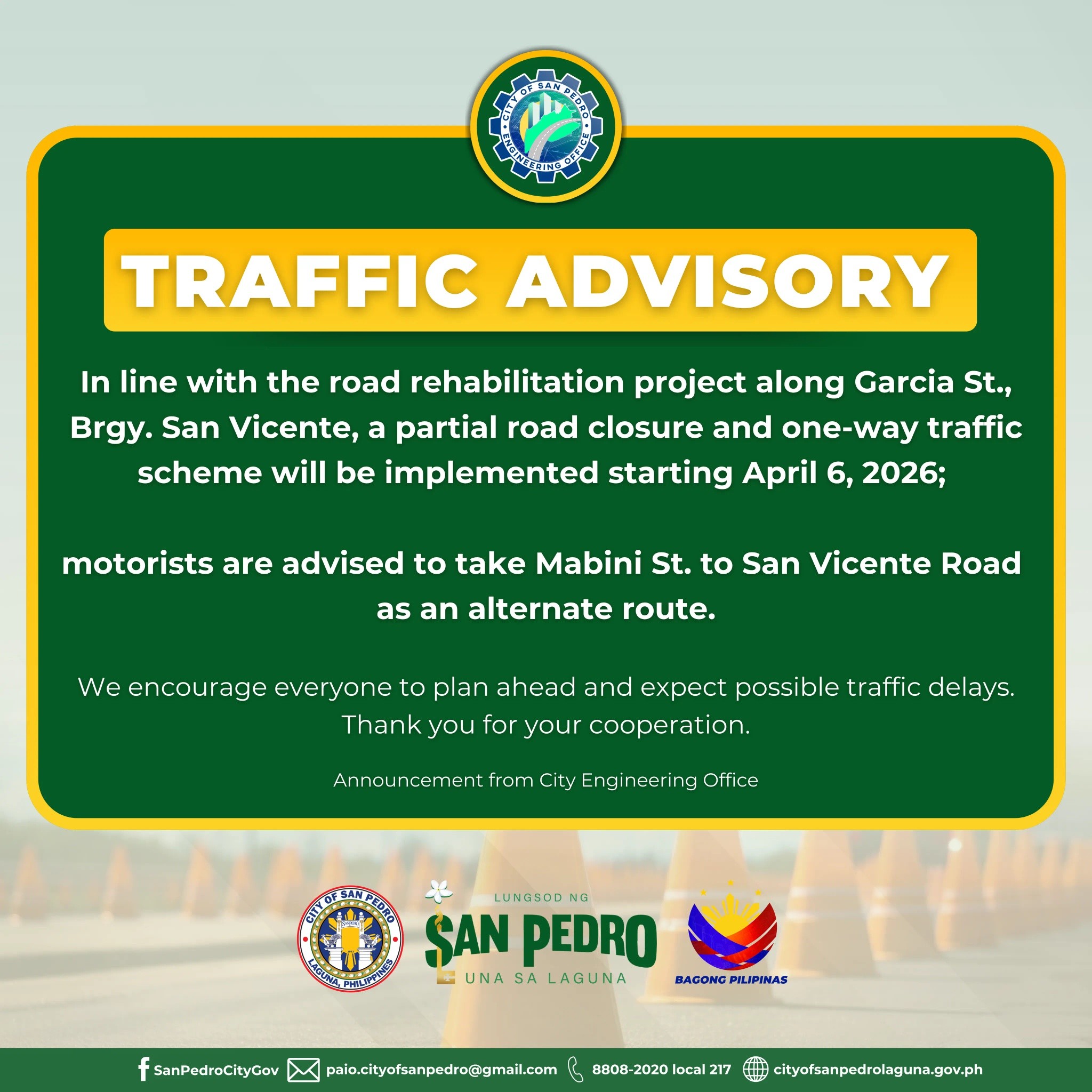 Partial road closure in San Pedro City set — Are cities prepared for the traffic impact of infrastructure projects?