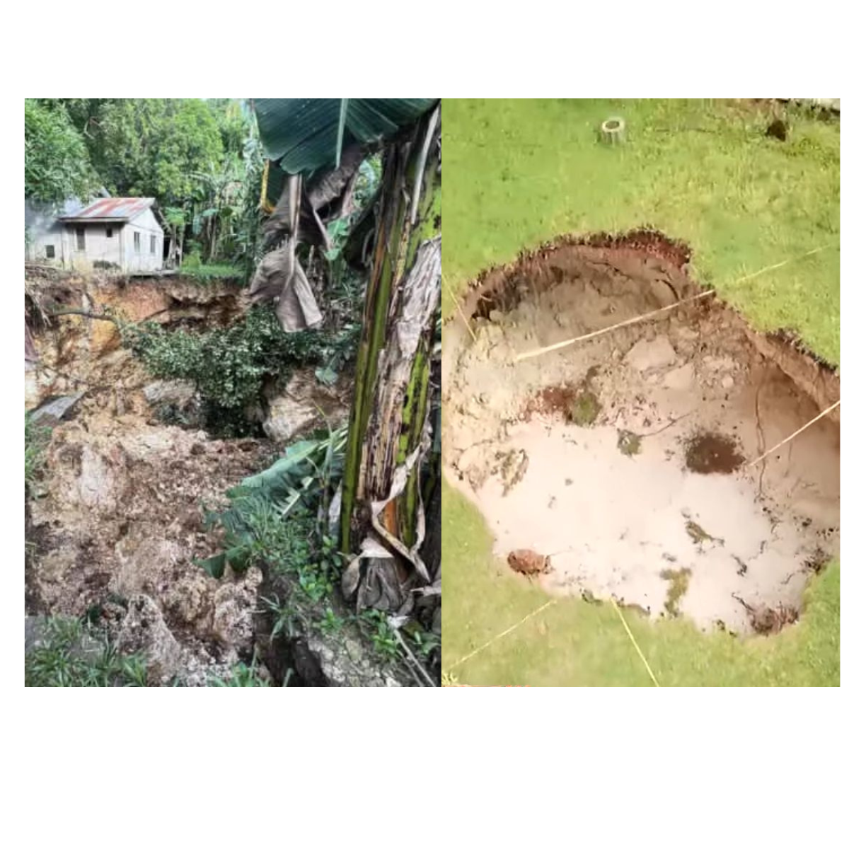 Sinkholes natuklasan sa hilagang Cebu matapos ang malakas na lindol; mga residente nababahala
