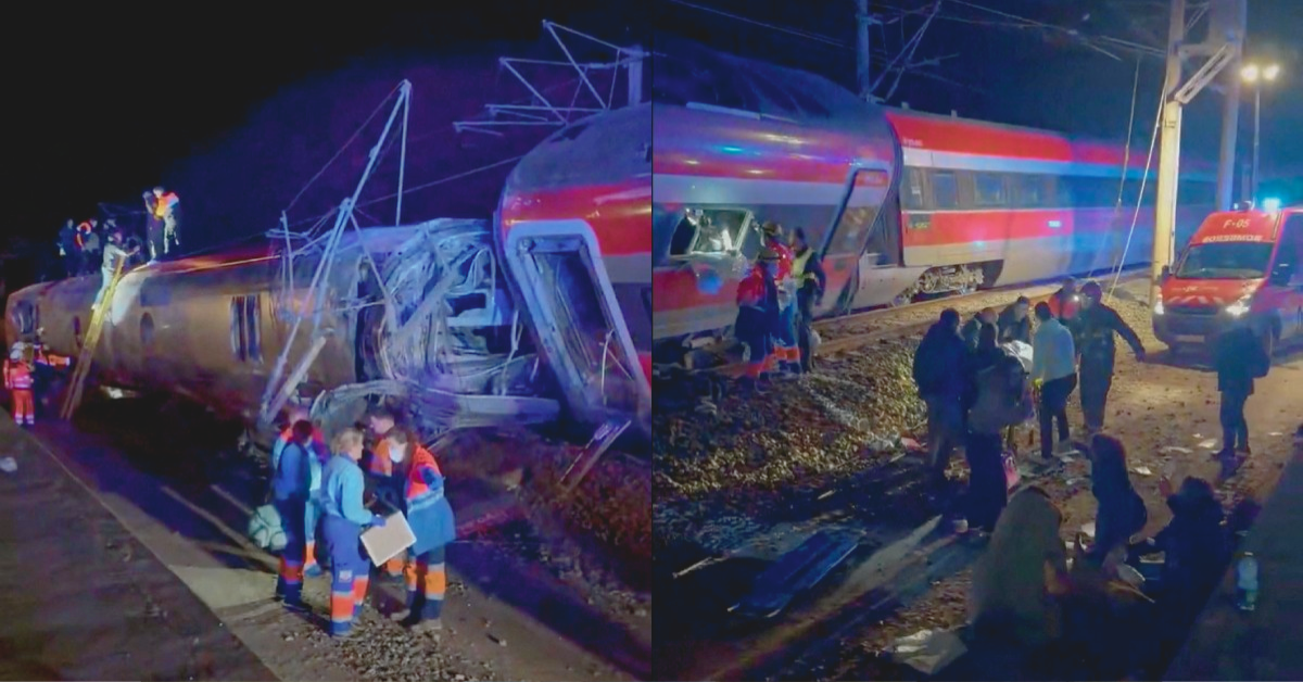 Two trains derail and collide in Spain killing at least 21