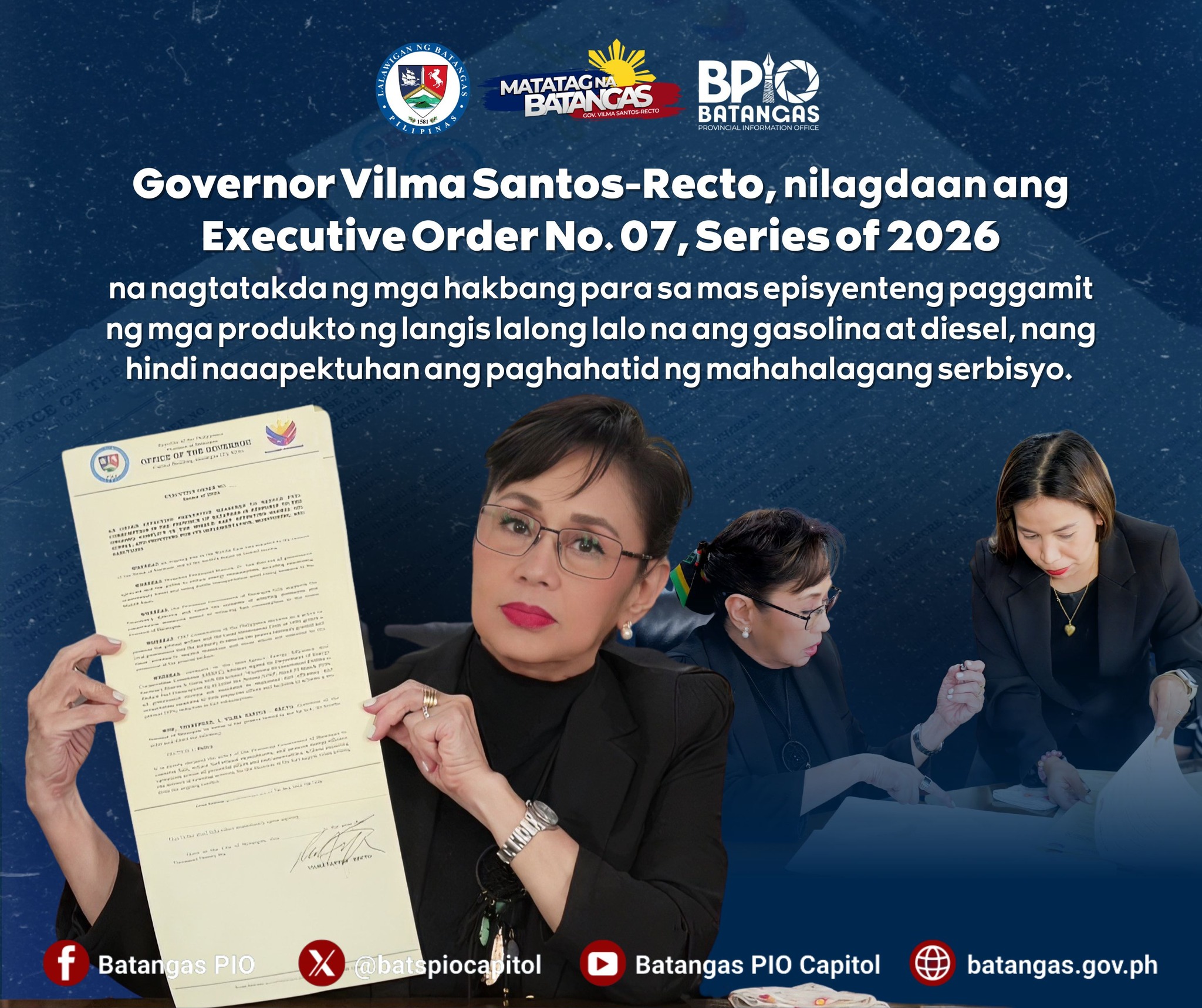 Gov. Vilma Santos-Recto orders fuel efficiency measures — Is discipline the answer to rising global energy pressures?