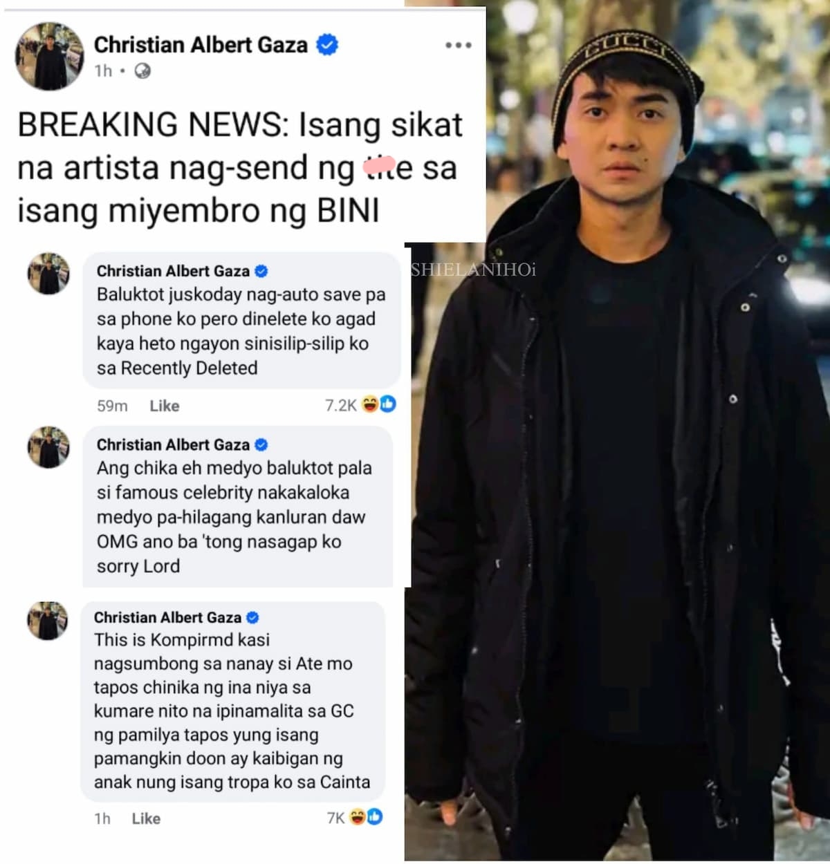 Pasabog ni Cristian Gaza, may sikat na artista nagpadala ng hindi angkop na larawan sa isang miyembro ng Bini