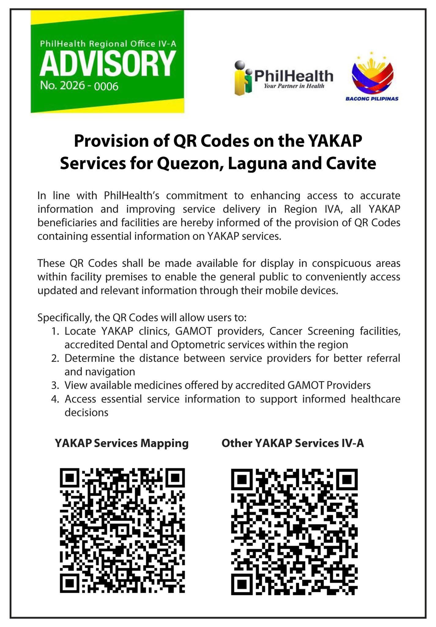 PhilHealth rolls out QR codes for YAKAP services in CALABARZON — Digital convenience or a gap in accessibility?